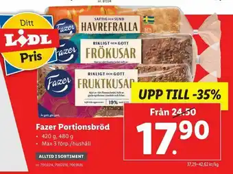 Lidl Fazer Portionsbröd erbjuda
