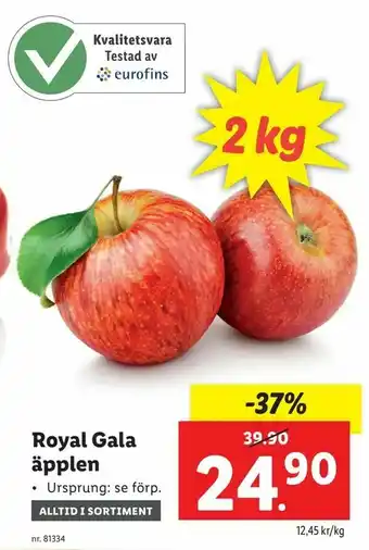 Lidl Royal Gala äpplen erbjuda