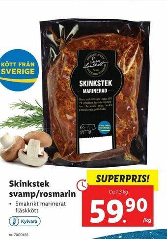Lidl Skinkstek svamp/rosmarin erbjuda