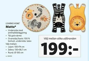 Lidl Matta erbjuda