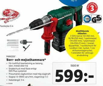 Lidl Borr- och mejselhammare erbjuda
