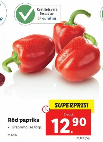 Lidl Röd paprika erbjuda