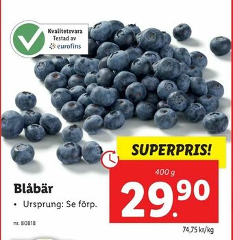Lidl Blåbär erbjuda