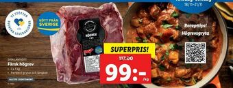 Lidl Färsk högrev erbjuda
