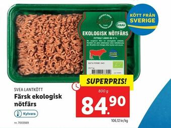 Lidl Färsk ekologisk nötfärs erbjuda