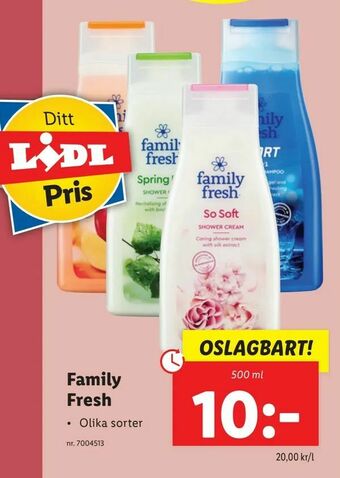 Lidl Family Fresh erbjuda