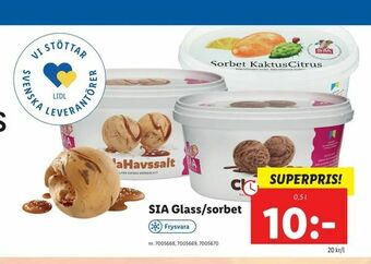 Lidl SIA Glass/sorbet erbjuda