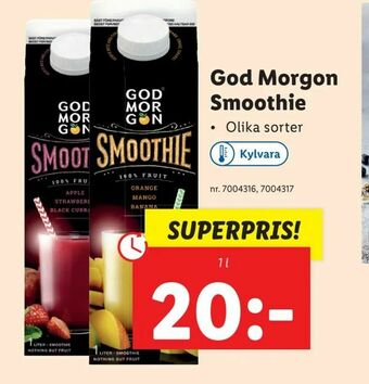 Lidl God Morgon Smoothie erbjuda