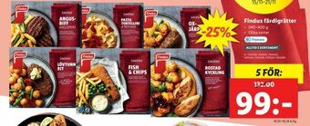 Lidl Findus färdigrätter erbjuda