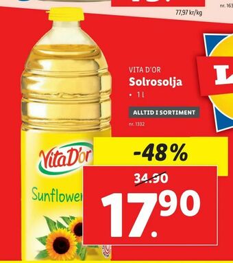 Lidl Solrosolja erbjuda