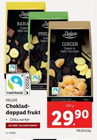 Lidl Chokladdoppad frukt erbjuda