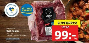 Lidl Färsk högrev erbjuda