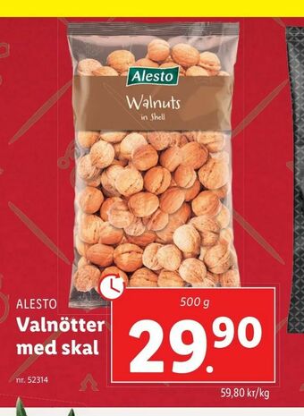 Lidl Valnötter med skal erbjuda