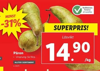 Lidl Päron erbjuda