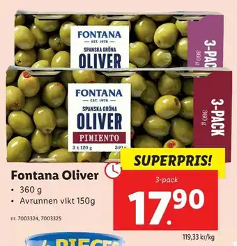 Lidl Fontana Oliver erbjuda