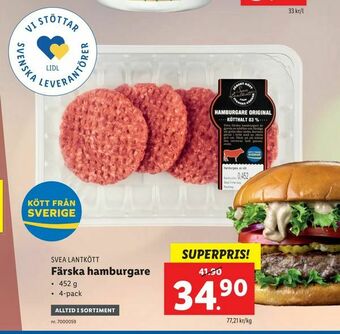 Lidl Färska hamburgare erbjuda