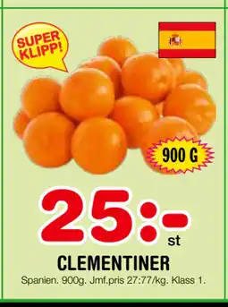 Nya Pulsen CLEMENTINER erbjuda