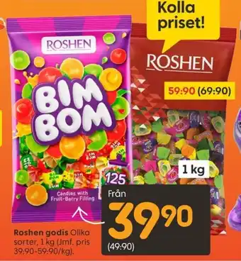 Rusta Roshen godis erbjuda