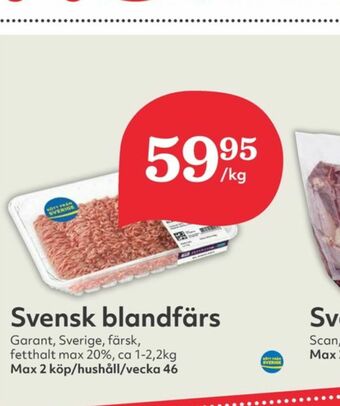 Hemköp Garant Blandfärs erbjuda