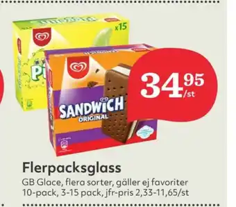 Hemköp GB Piggelin Glasspinnar erbjuda