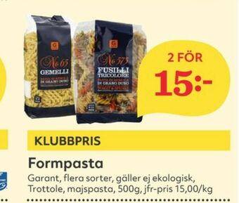 Hemköp Garant Pasta sorterad erbjuda
