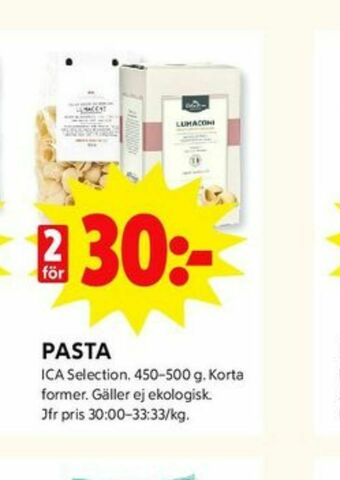 ICA Kvantum ICA Selection Pasta sorterad erbjuda