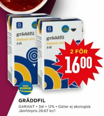 Willys Garant Gräddfil erbjuda