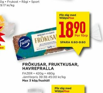 Willys Frökusar Matbröd erbjuda