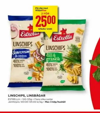 Willys Estrella Snacks erbjuda