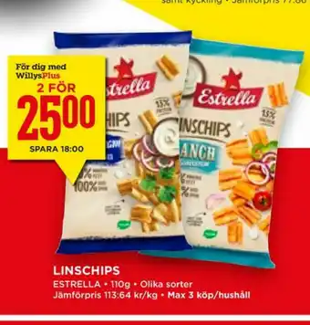 Willys Hemma Estrella Snacks erbjuda
