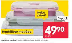 Rusta Hopfällbar matlåda erbjuda