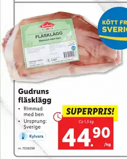 Lidl Gudruns fläsklägg erbjuda