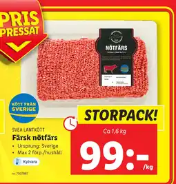 Lidl Färsk nötfärs erbjuda