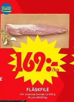 ICA Maxi Fläskfilé erbjuda