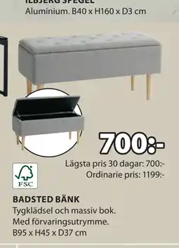 JYSK BADSTED BÄNK erbjuda