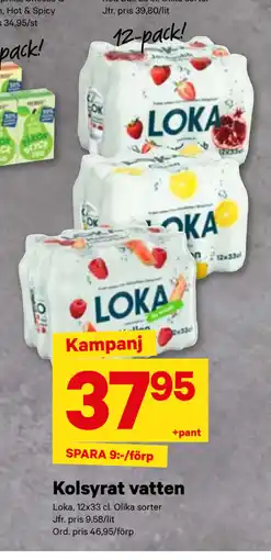 City Gross Kolsyrat vatten erbjuda