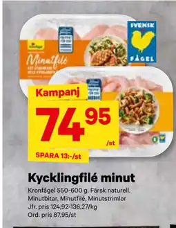 City Gross Kycklingfilé minut erbjuda