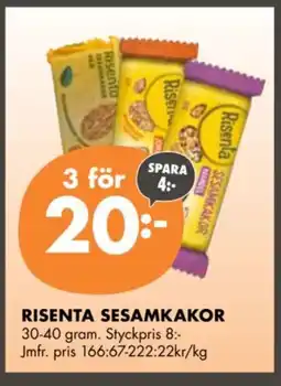 ÖoB RISENTA Sesamkakor erbjuda