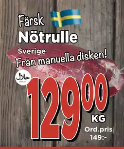 Supergrossen Nötrulle erbjuda