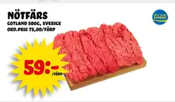 Nelins nötfärs erbjuda