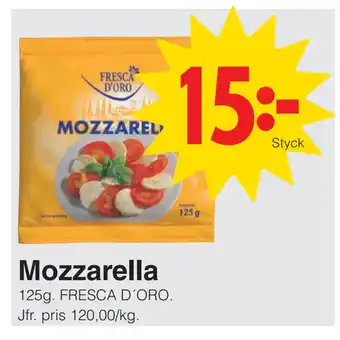 Matöppet Mozzarella erbjuda
