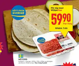Willys Hemma NÖTFÄRS erbjuda