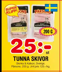 Nya Pulsen TUNNA SKIVOR erbjuda