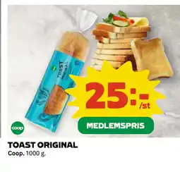Coop Daglivs TOAST ORIGINAL erbjuda