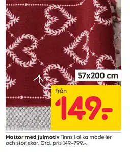 Rusta Mattor med julmotiv erbjuda