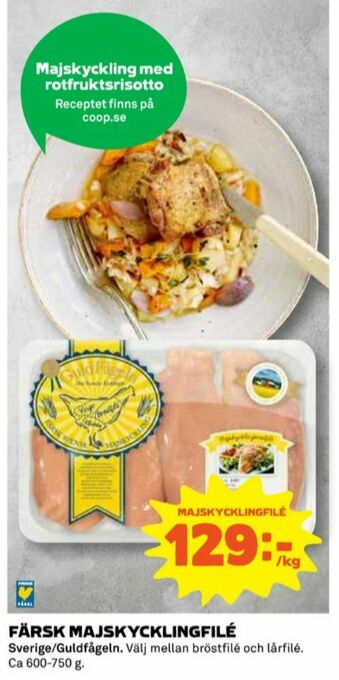 Coop Guldfågeln Kycklingbröstfilé erbjuda