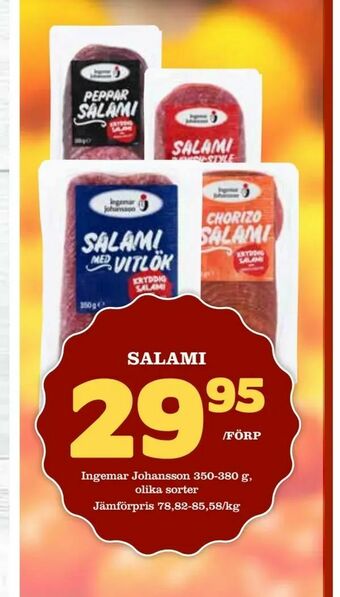 Bonum Matmarknad Salami erbjuda