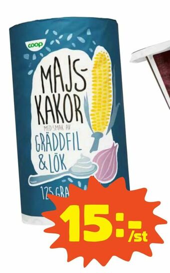 Coop Majskakor gräddfil/lök erbjuda