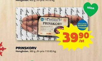 Coop Extra Prinskorv erbjuda