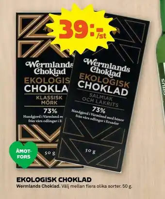 Coop Extra Ekologisk choklad erbjuda